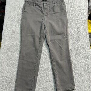 Talbots Flawless Five Pocket Slim Ankle Pants Gray Size 14